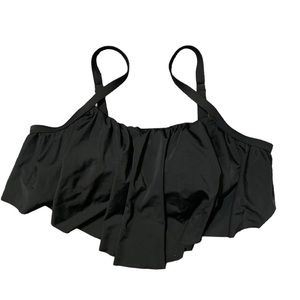 Cupshe Women Black Swimsuit Top 3x Plus
